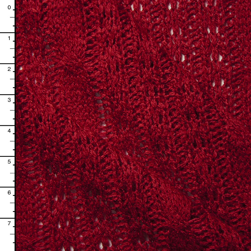 Bright Red Cable Sweater Knit