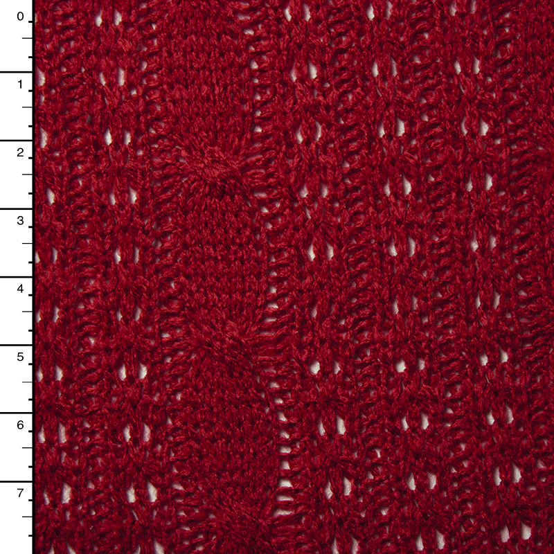 Bright Red Cable Sweater Knit