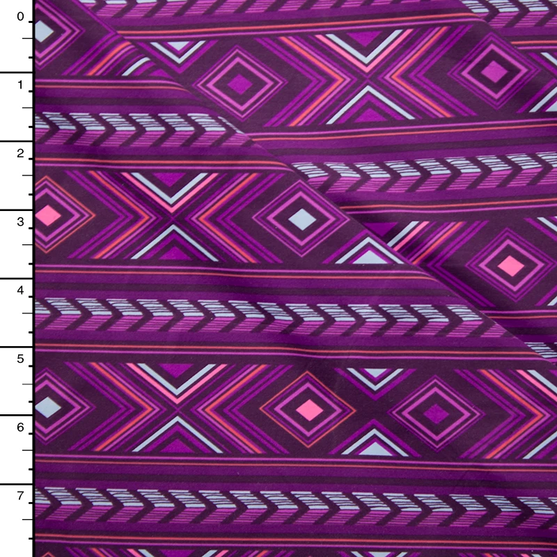 Pink and Purple Vibrant Geometric Nylon/Lycra