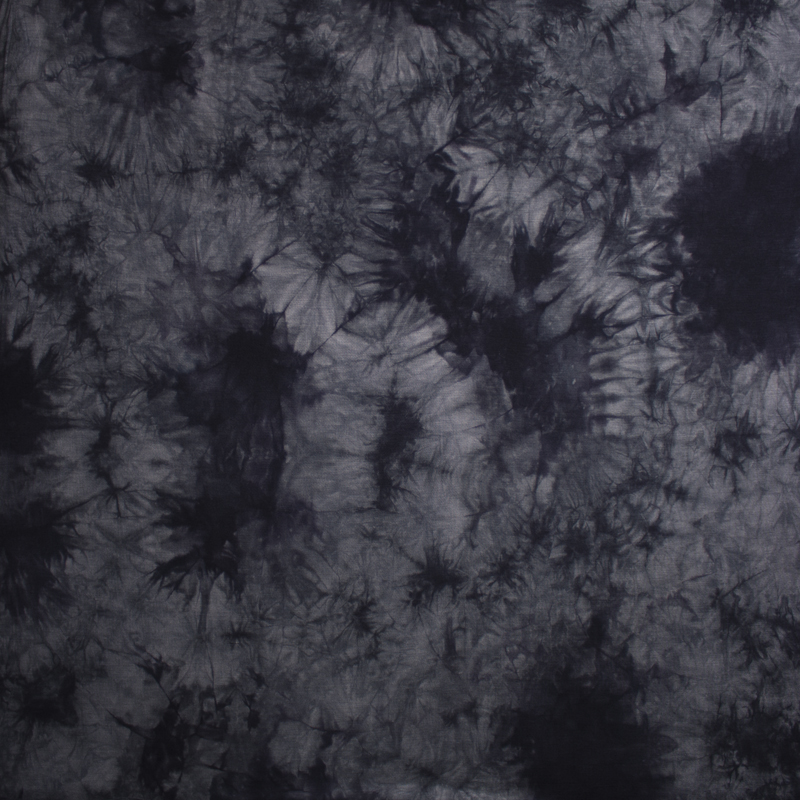 Charcoal and Black Tie Dye Print Stretch Jersey Knit