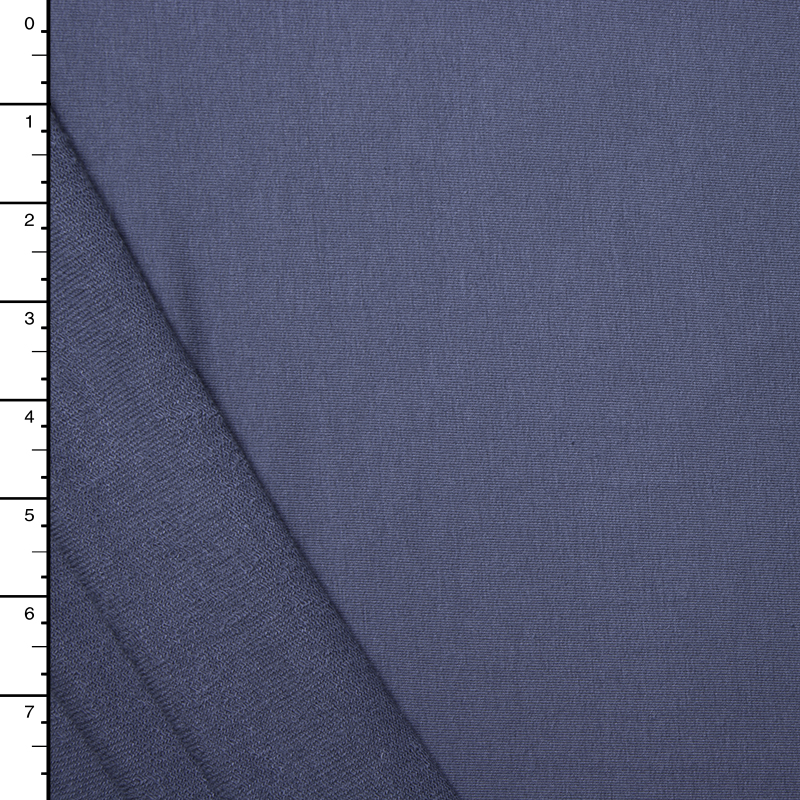 Slate Blue Organic Cotton/Bamboo Stretch French Terry