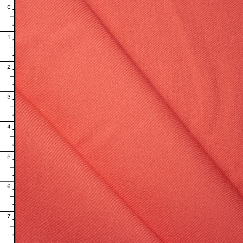 Bright Coral 10oz. Cotton Bull Denim