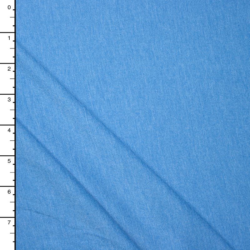 Bright Turquoise Heather Lightweight Jersey Knit Fabric By The Yard