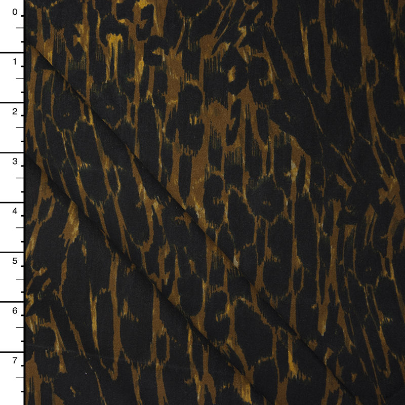 Leopard Print Brushed Stretch Twill from ‘7 for All Mankind’ Fabric By The Yard
