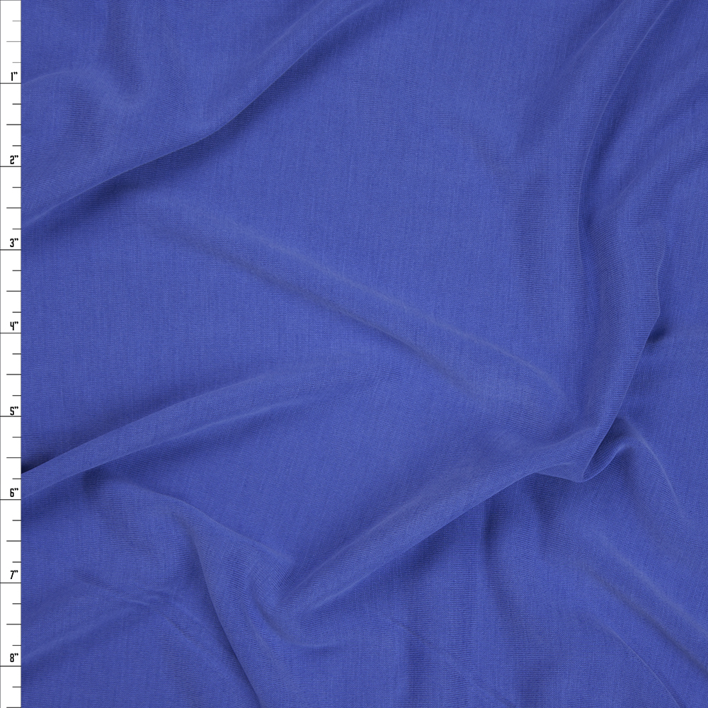 Bright Blue Brushed Modal Knit Fabric By The Yard