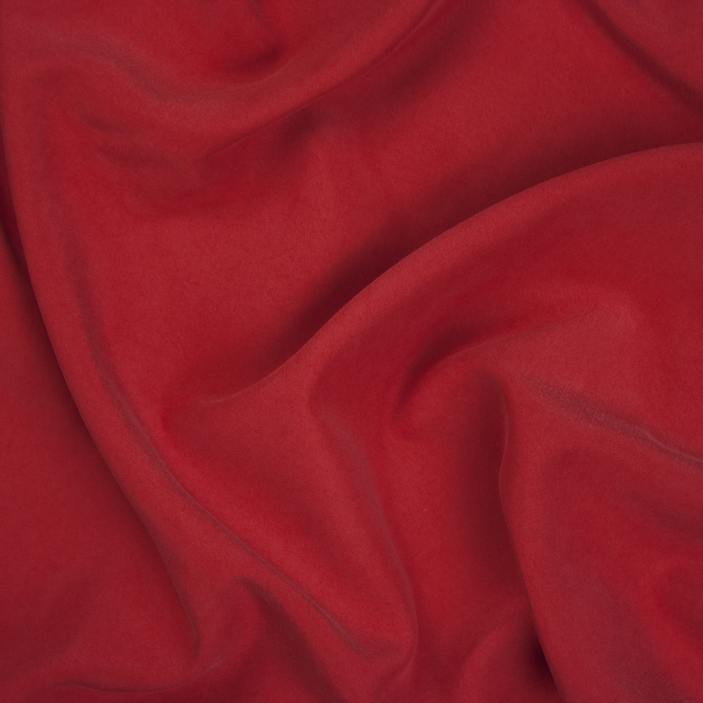 Red Brushed Poly Modal Peachskin Fabric By The Yard - Wide shot