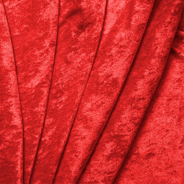Red Crushed Panne Velour