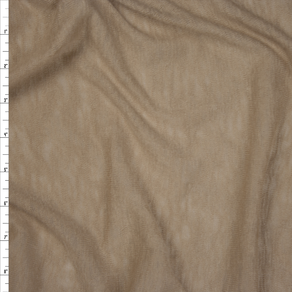 Tan Slubbed Lightweight Sweater Knit Fabric By The Yard