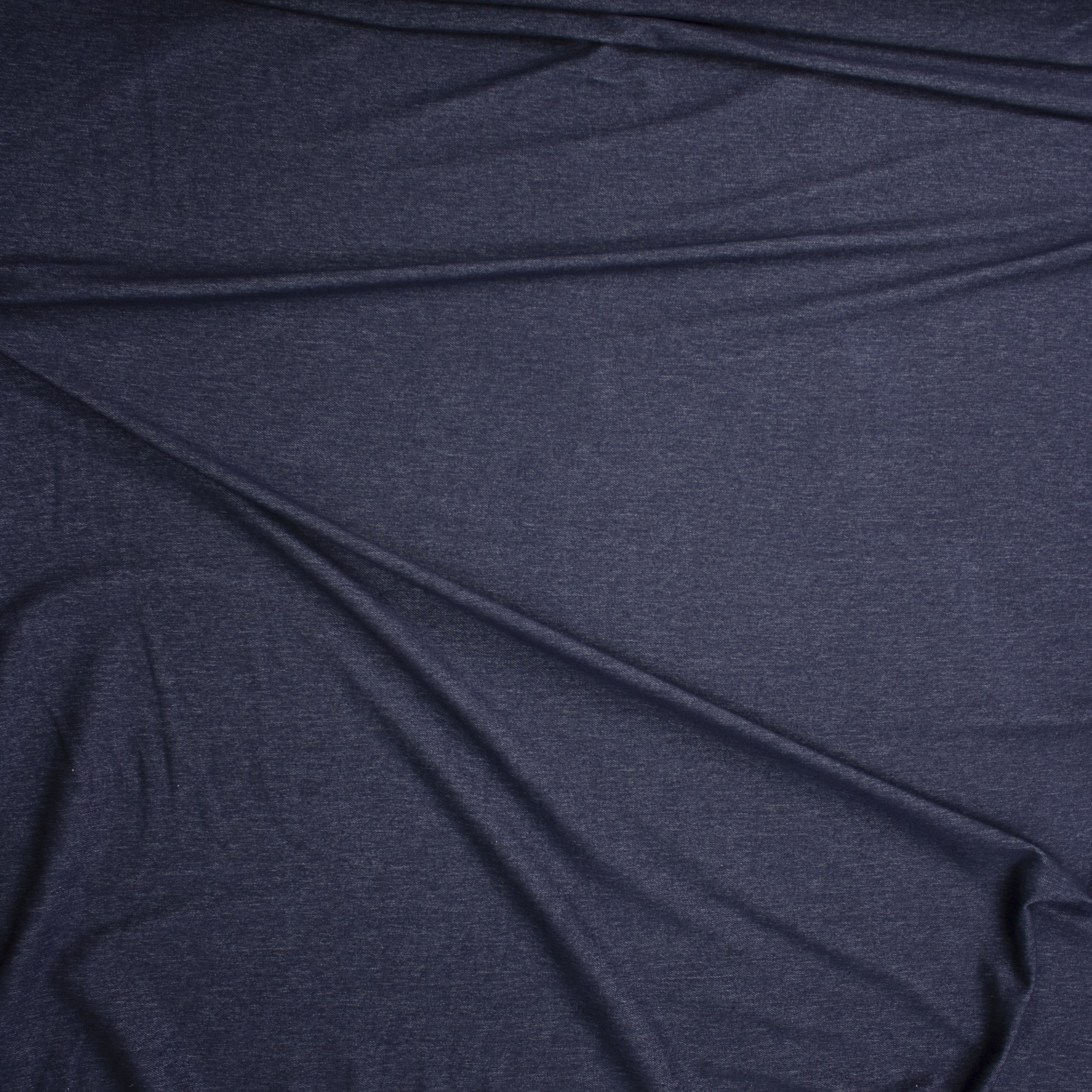 Indigo Denim Look Knit Fabric By The Yard - Wide shot