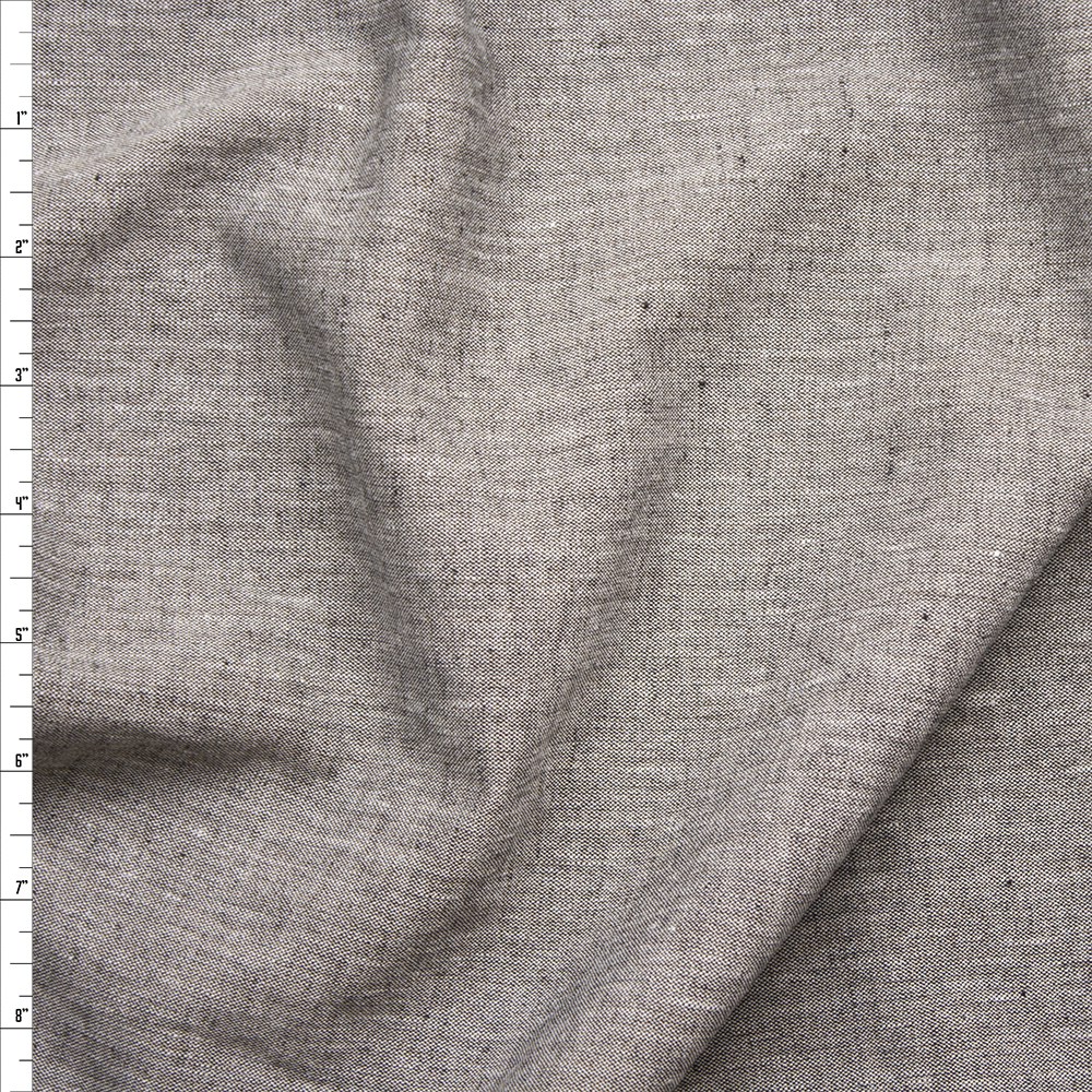 Grey Stretch Rayon Midweight Chambray Fabric By The Yard