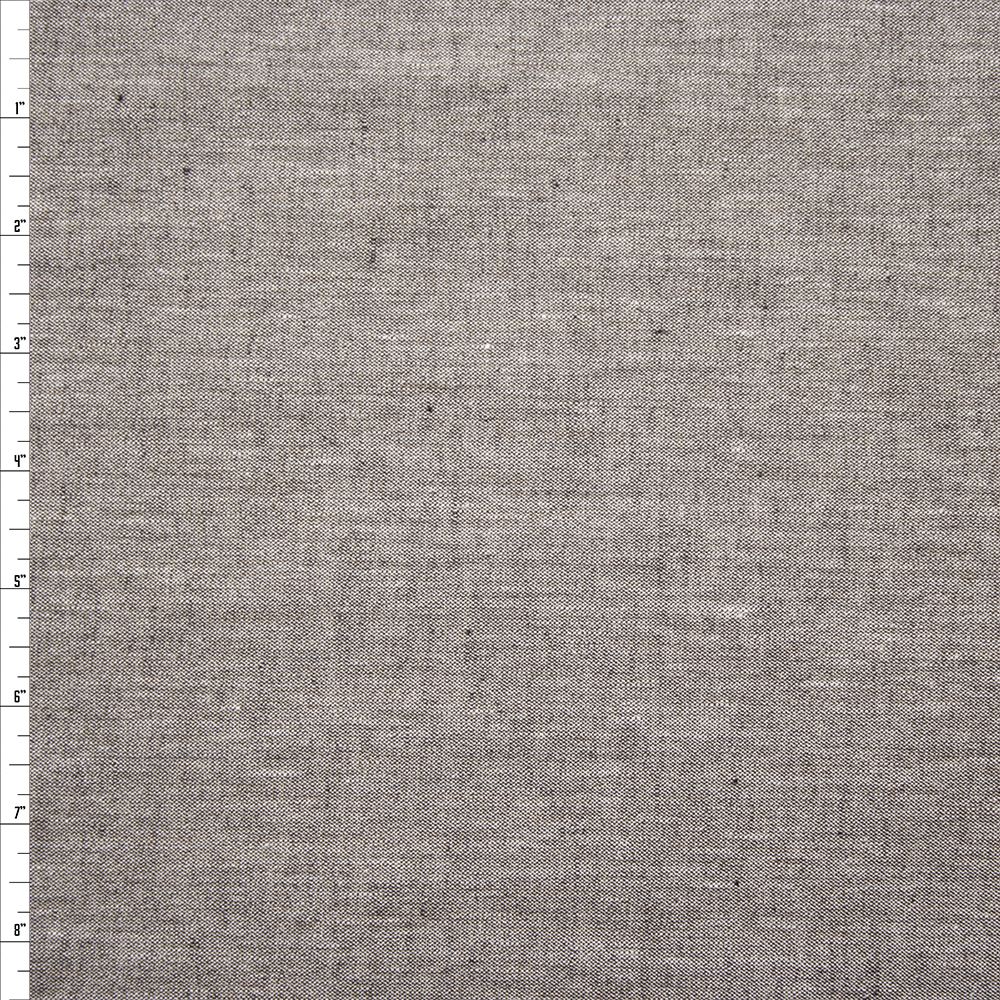 Grey Stretch Rayon Midweight Chambray Fabric By The Yard - Wide shot