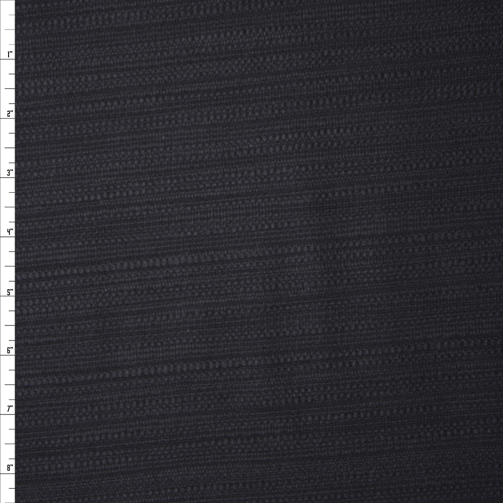 Black Cotton Boucle by Robert Kaufman Fabric By The Yard - Wide shot