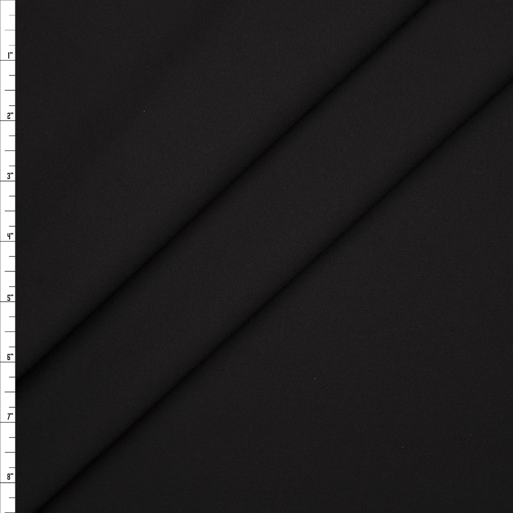 Black Stretch Brushed Midweight Twill from ‘Ralph Lauren’ Fabric By The Yard