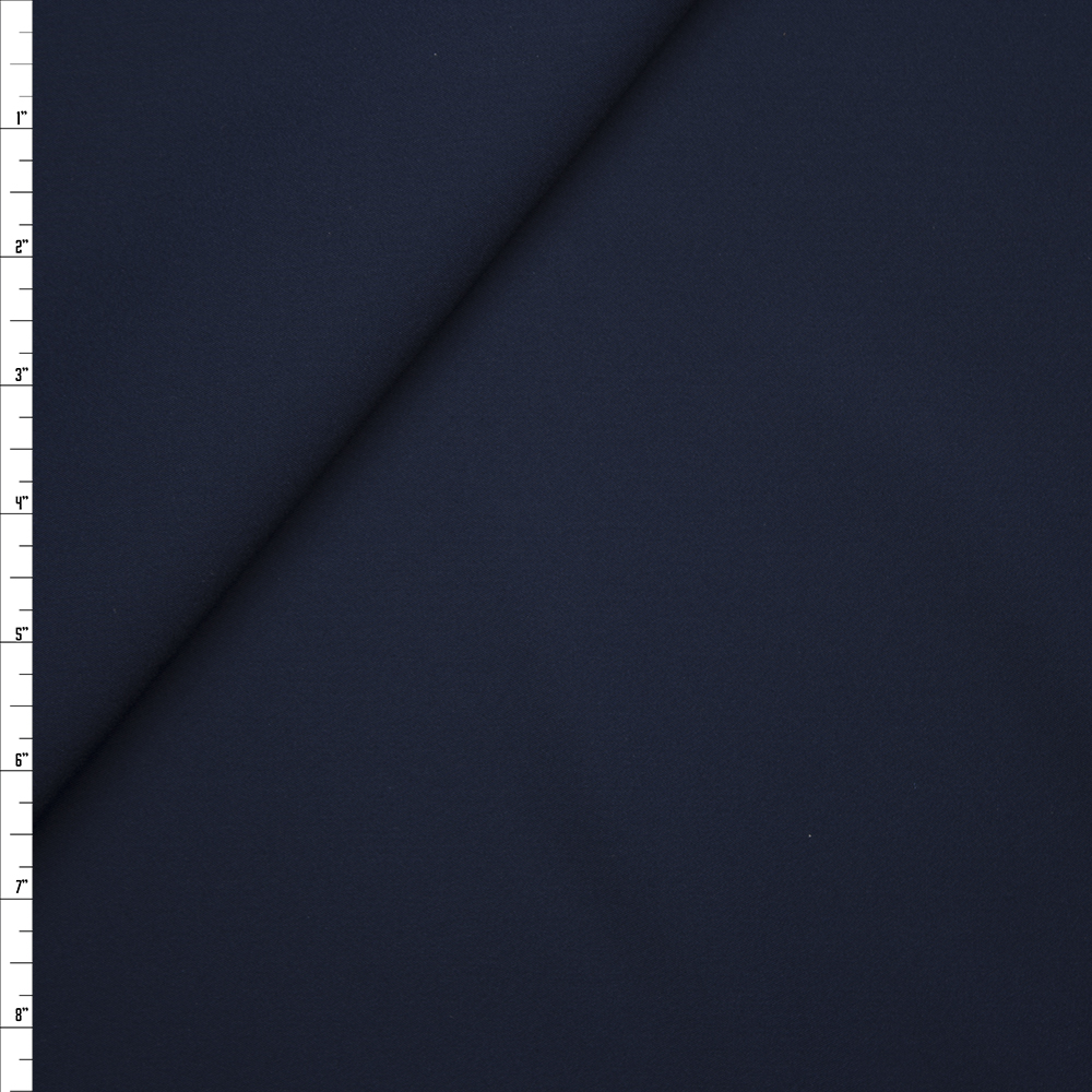 Navy Fine Stretch Midweight Poly/Cotton Poplin from ‘Ralph Lauren’ Fabric By The Yard