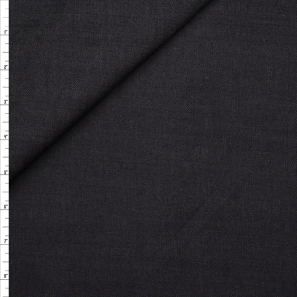 Soft Designer 8oz Dark Indigo Stretch Denim Fabric By The Yard
