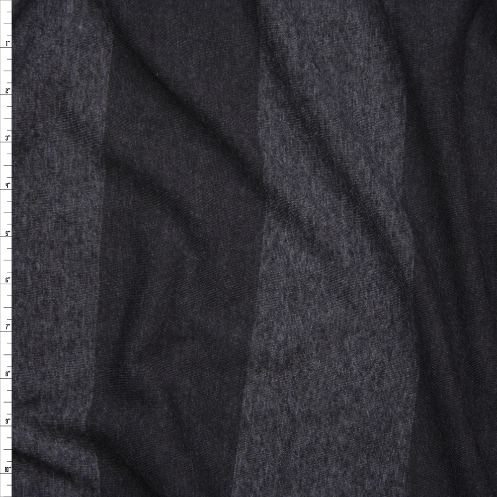 Black Wide Stripe Lightweight Jersey Knit Fabric By The Yard
