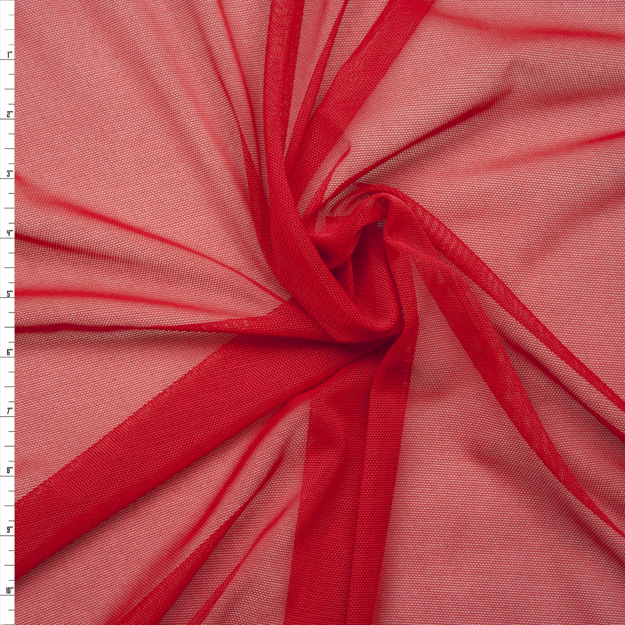 Bright Red Power Mesh Fabric By The Yard
