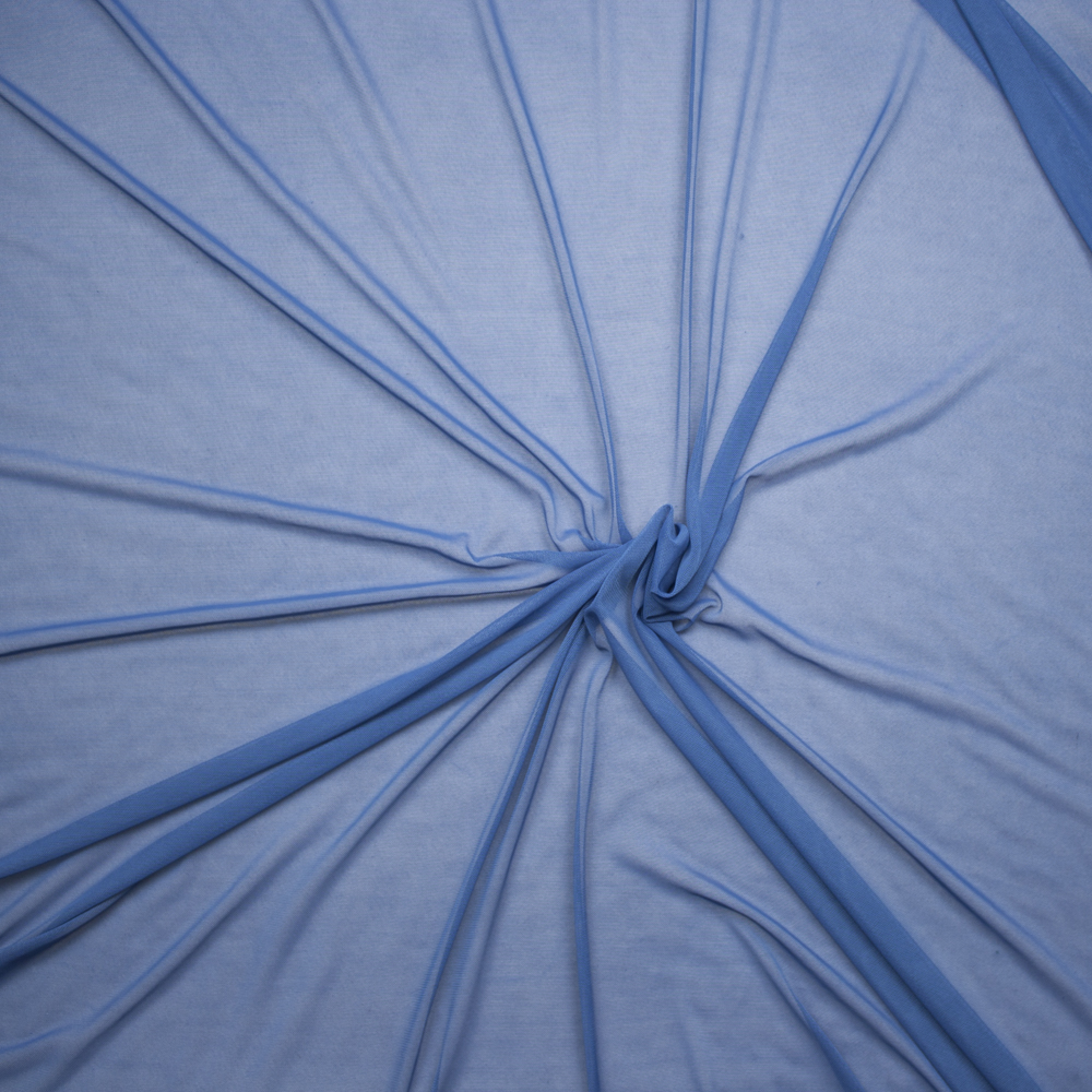 Soldier Blue Power Mesh Fabric By The Yard - Wide shot