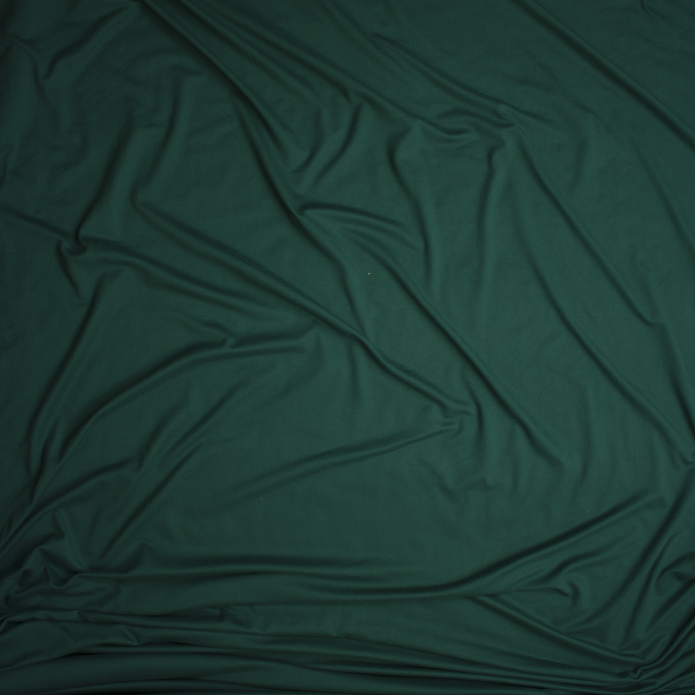 Emerald Green Double Brushed Poly Spandex Fabric By The Yard - Wide shot