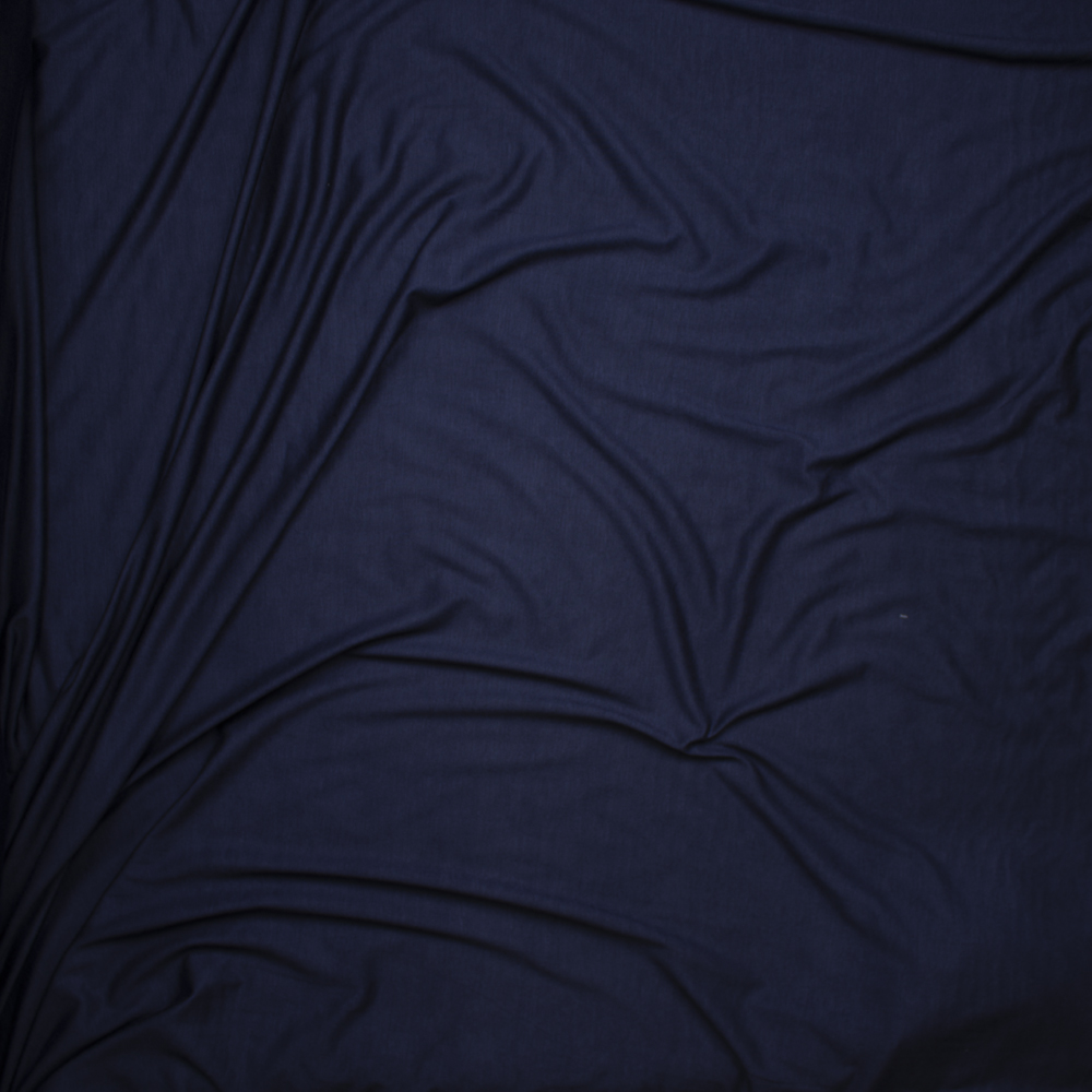 Navy Blue Lightweight 4-way Stretch Rayon Lycra Jersey Knit Fabric By The Yard - Wide shot