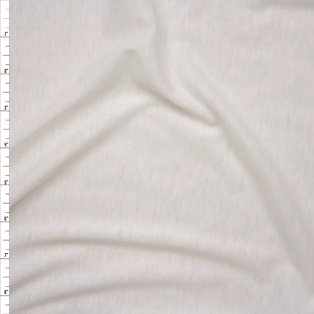 White Lightweight 2-way Stretch Poly Rayon Lycra Jersey Knit Fabric By The Yard