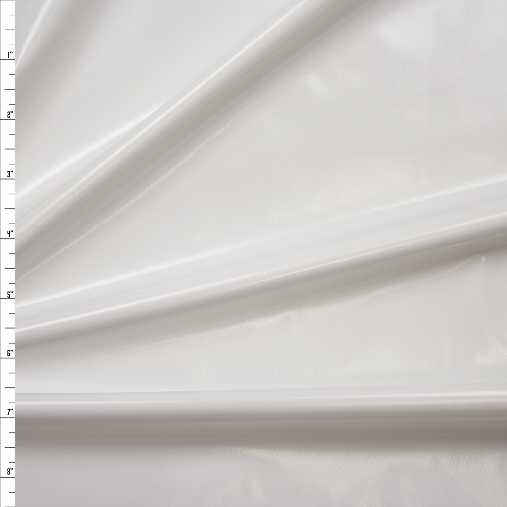 Premium Gloss White Lycra Lame Fabric By The Yard
