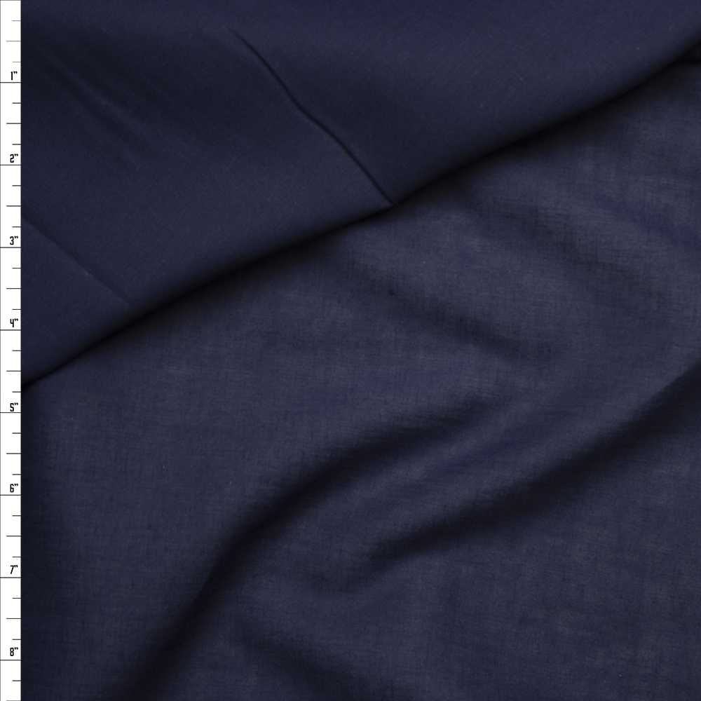 Navy Blue Cotton Lawn Fabric By The Yard