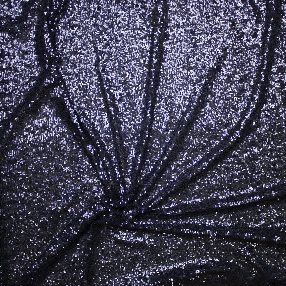 Navy Blue Micro Sequin Fabric Fabric By The Yard - Wide shot