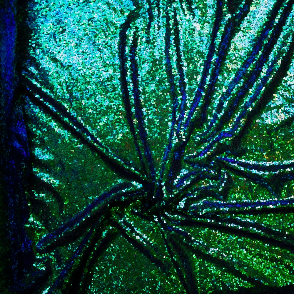 Iridescent Mermaid Micro Sequin Fabric Fabric By The Yard - Wide shot