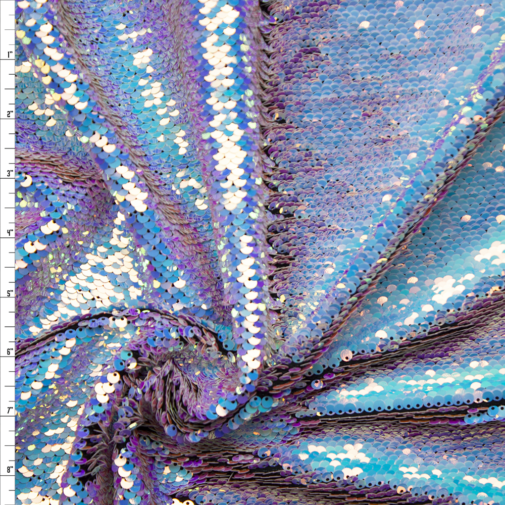 Iridescent ‘Unicorn’ Reversible Sequin Fabric Fabric By The Yard