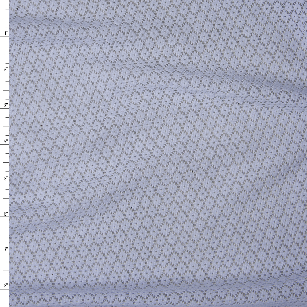 Light blue Floral Pattern Stretch Lace Fabric By The Yard