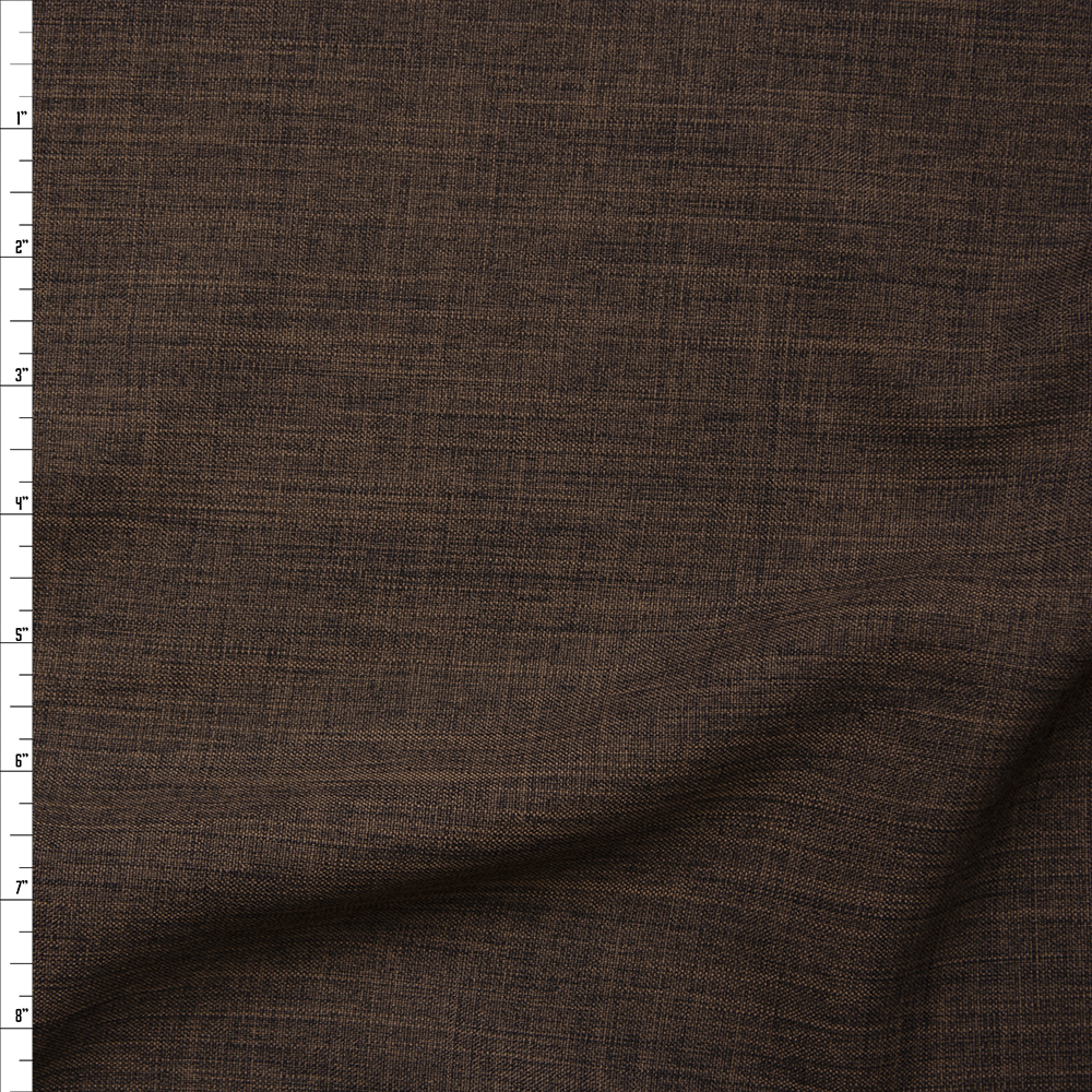 Brown Linen Look Suiting Fabric By The Yard