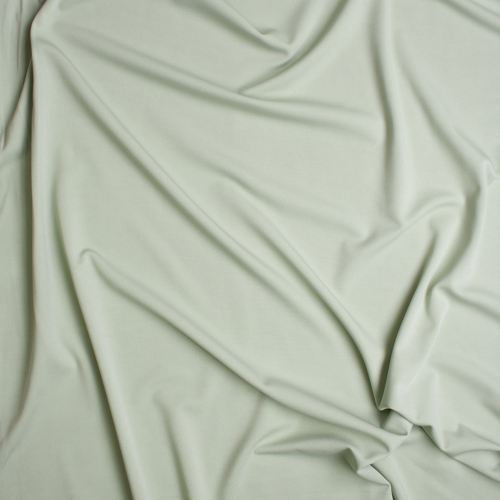 Sage Green Stretch Double Knit Fabric By The Yard - Wide shot
