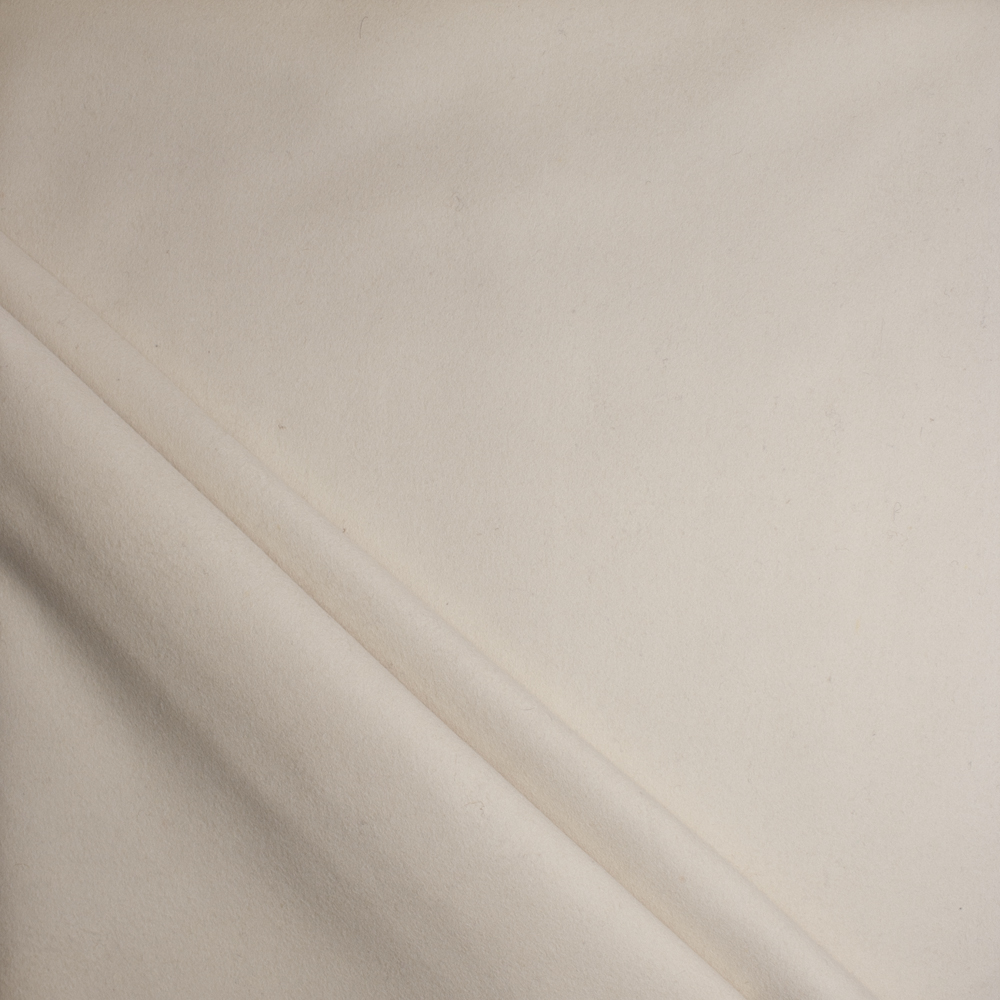 Natural Ivory Heavyweight Wool Felt Fabric By The Yard - Wide shot