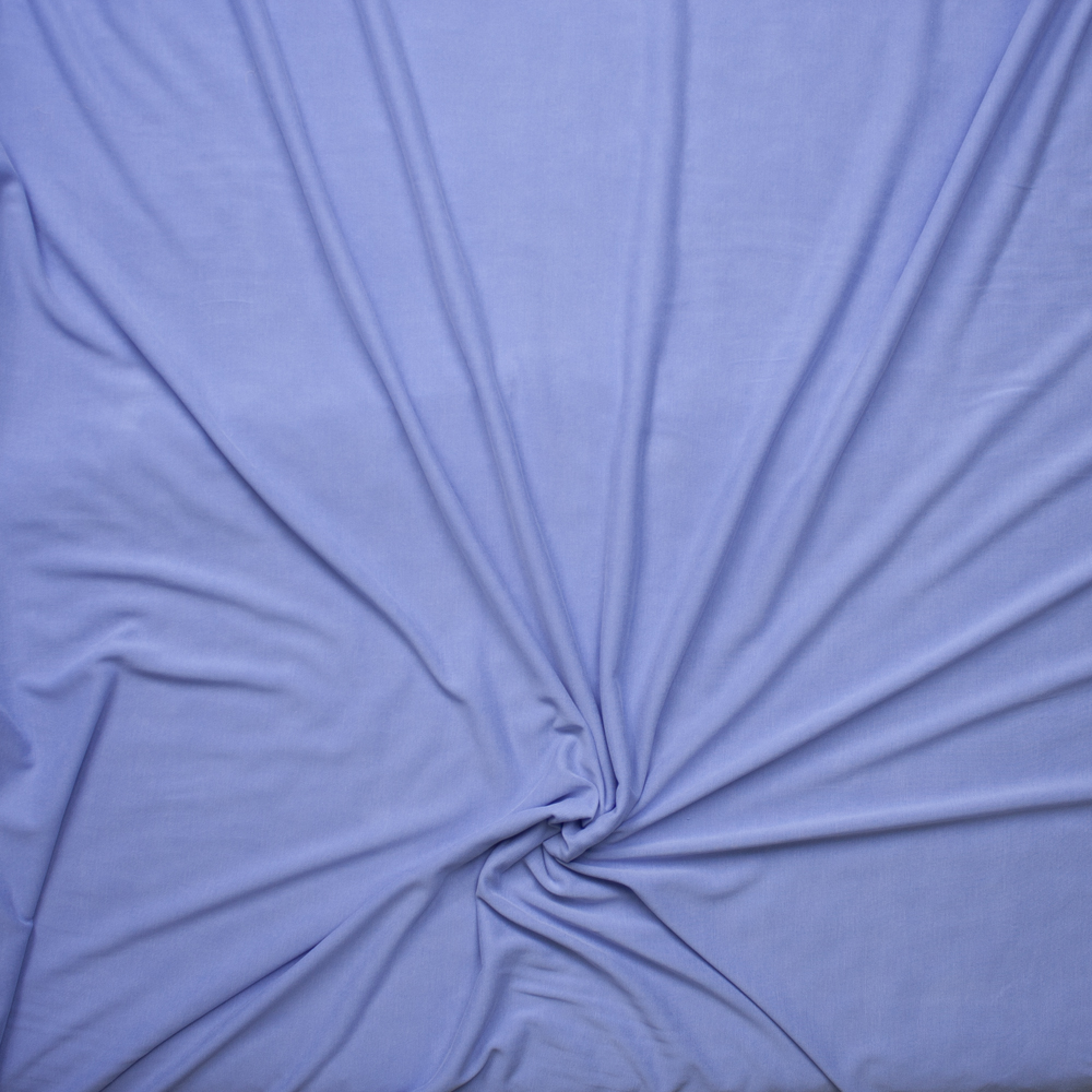 Sky Blue Brushed Poly/Modal Jersey Knit Fabric By The Yard - Wide shot