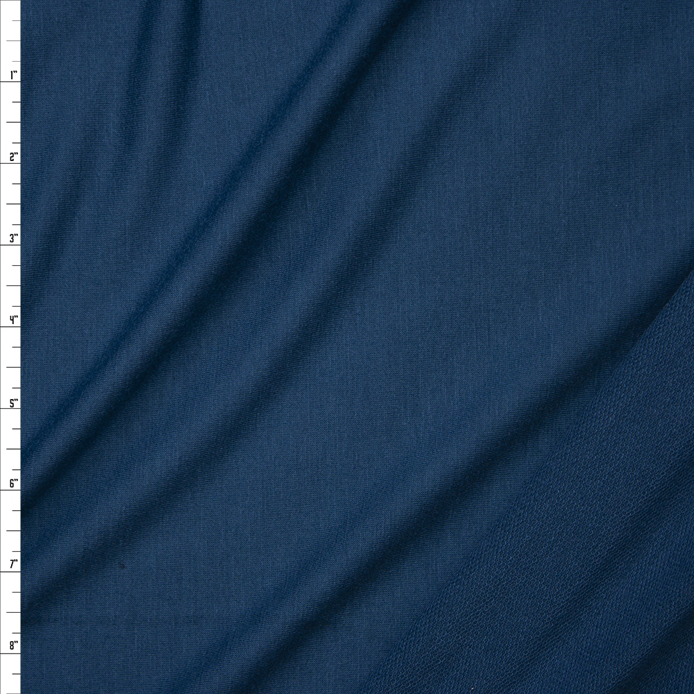 Teal Lightweight Poly/Rayon French Terry Fabric By The Yard