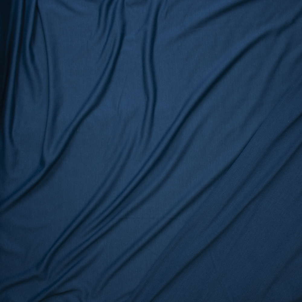 Teal Lightweight Poly/Rayon French Terry Fabric By The Yard - Wide shot