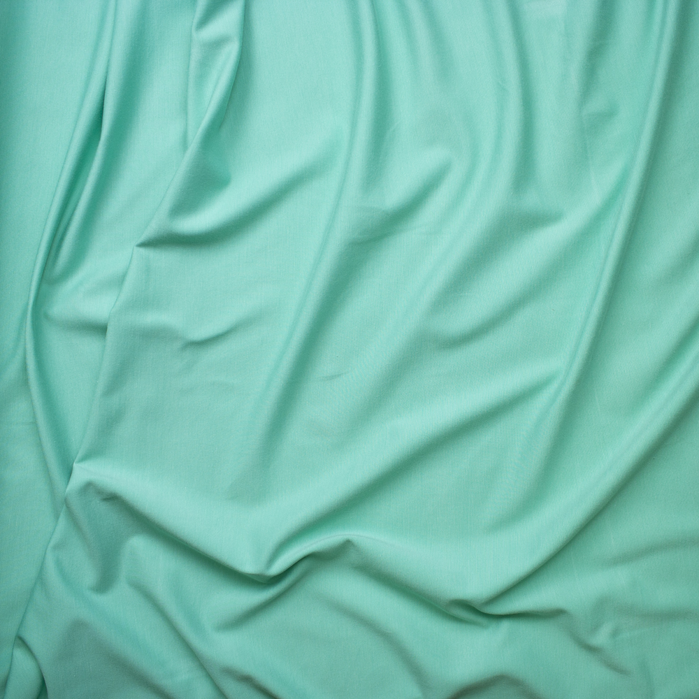 Mint Green Midweight Stretch Ponte De Roma Fabric By The Yard - Wide shot
