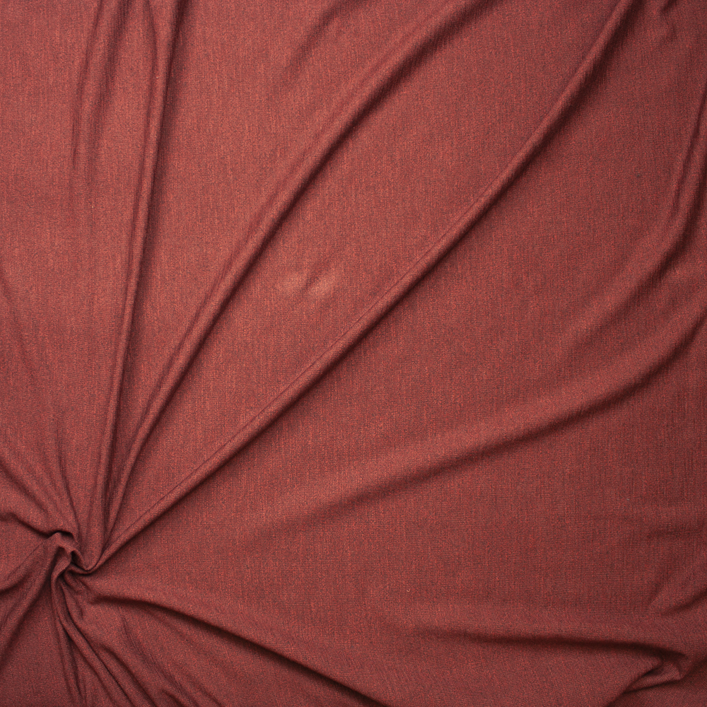 Rust Heather Soft Stretch French Terry Fabric By The Yard - Wide shot