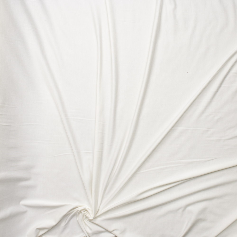 White Modal Stretch Jersey Knit Fabric By The Yard - Wide shot