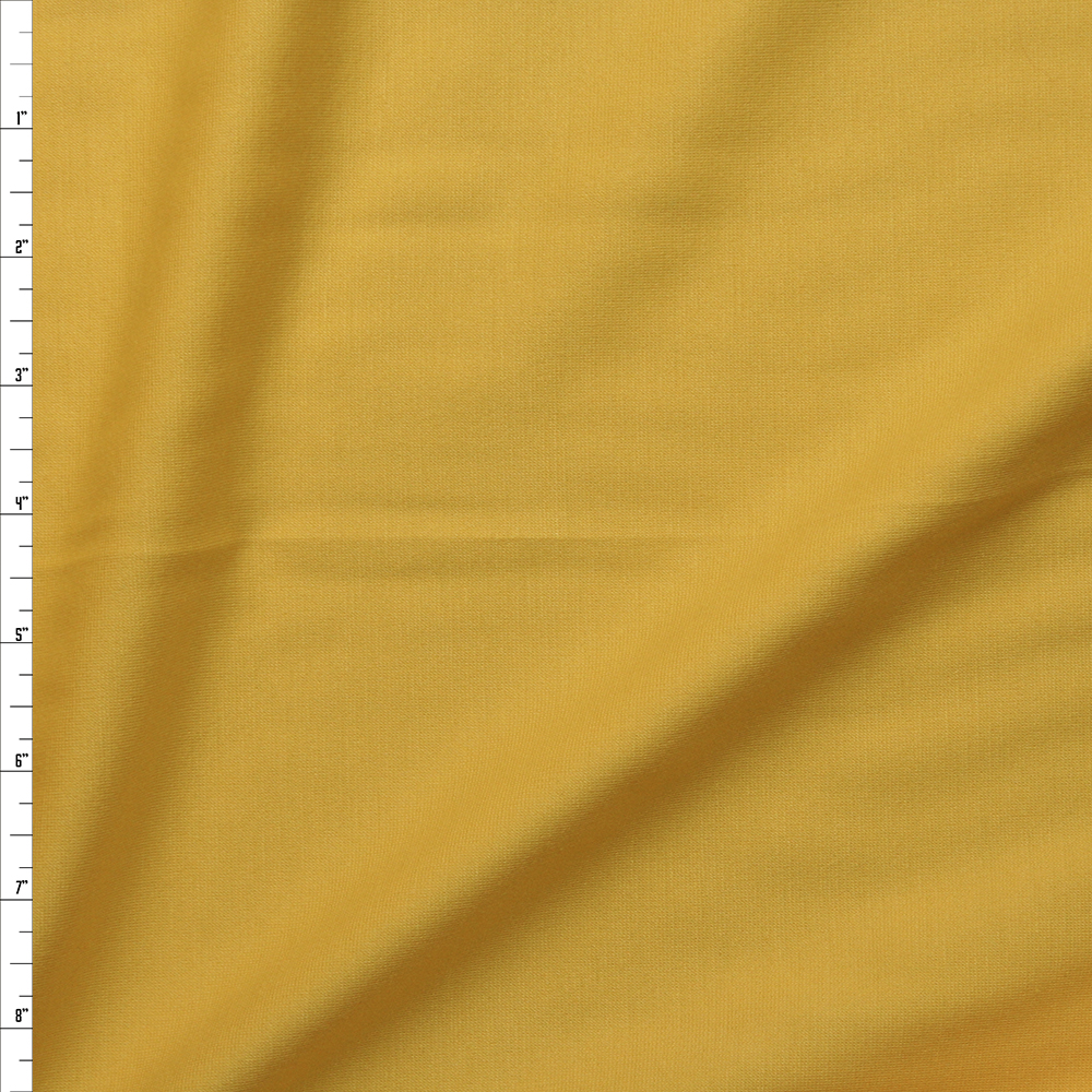 Bright Yellow Heavy Midweight Stretch Ponte  Fabric By The Yard