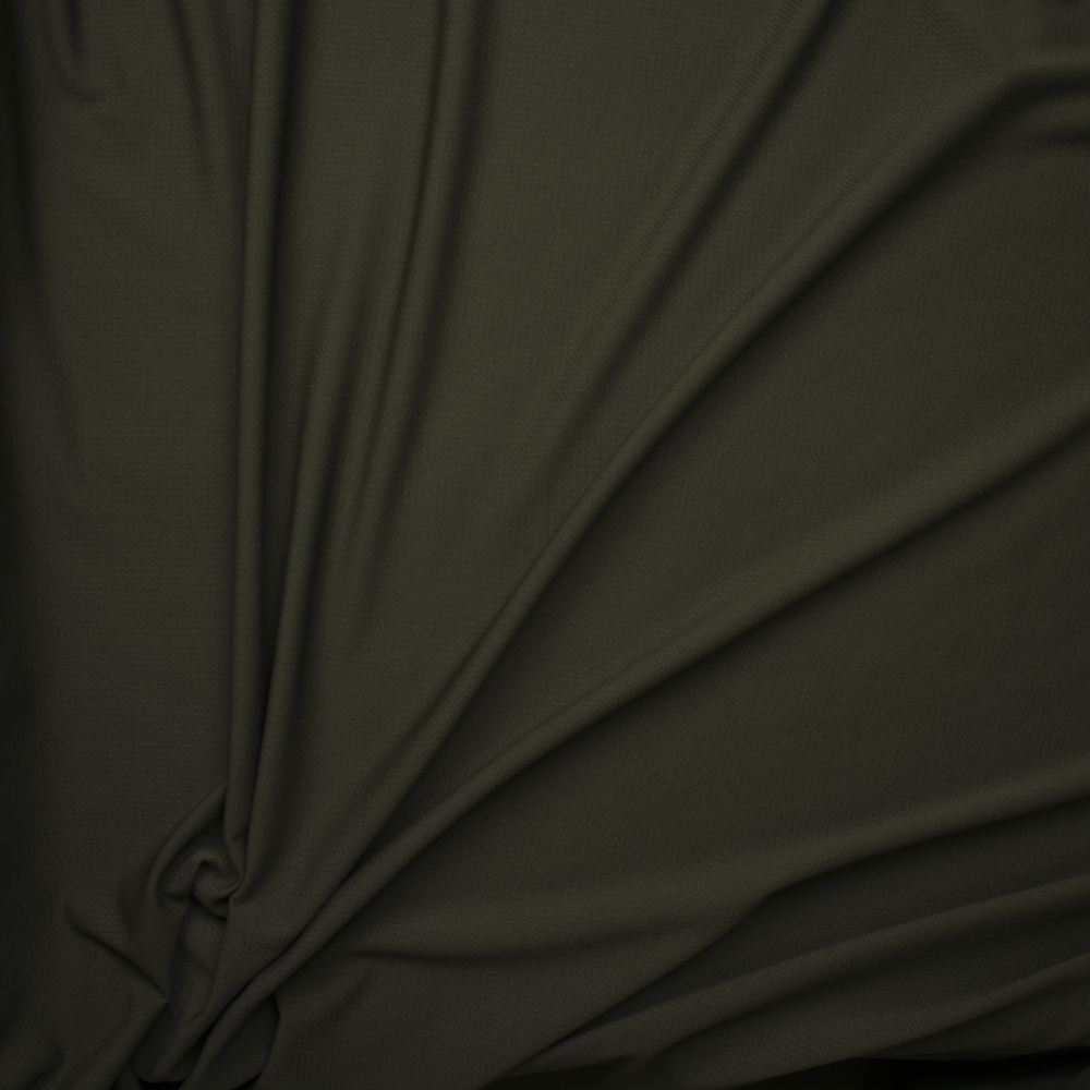 Dark Olive Green Solid Braided Look Liverpool Knit Fabric By The Yard - Wide shot