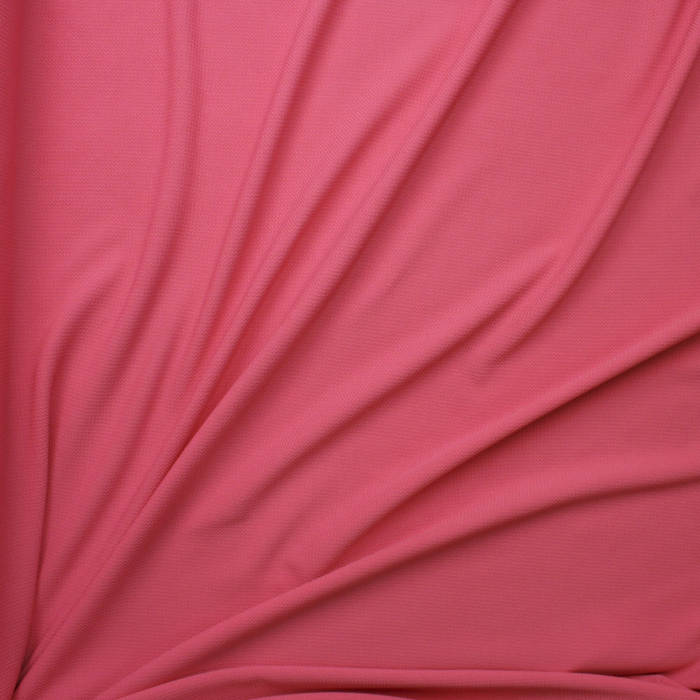 Guava Pink Solid Braided Look Liverpool Knit Fabric By The Yard - Wide shot