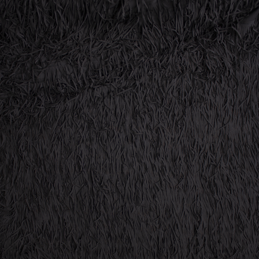 Black 5” Layered Fringe Fabric Fabric By The Yard - Wide shot