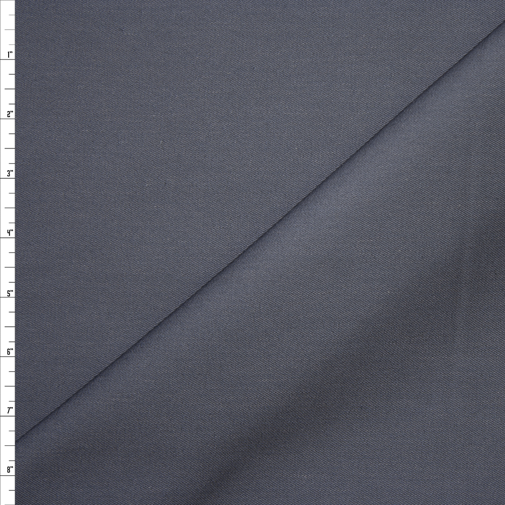 Solid Charcoal Midweight Cotton Twill Fabric By The Yard