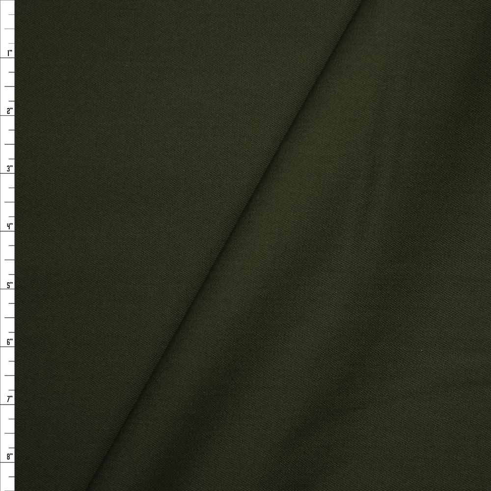 Solid Forest Green Midweight Cotton Twill Fabric By The Yard
