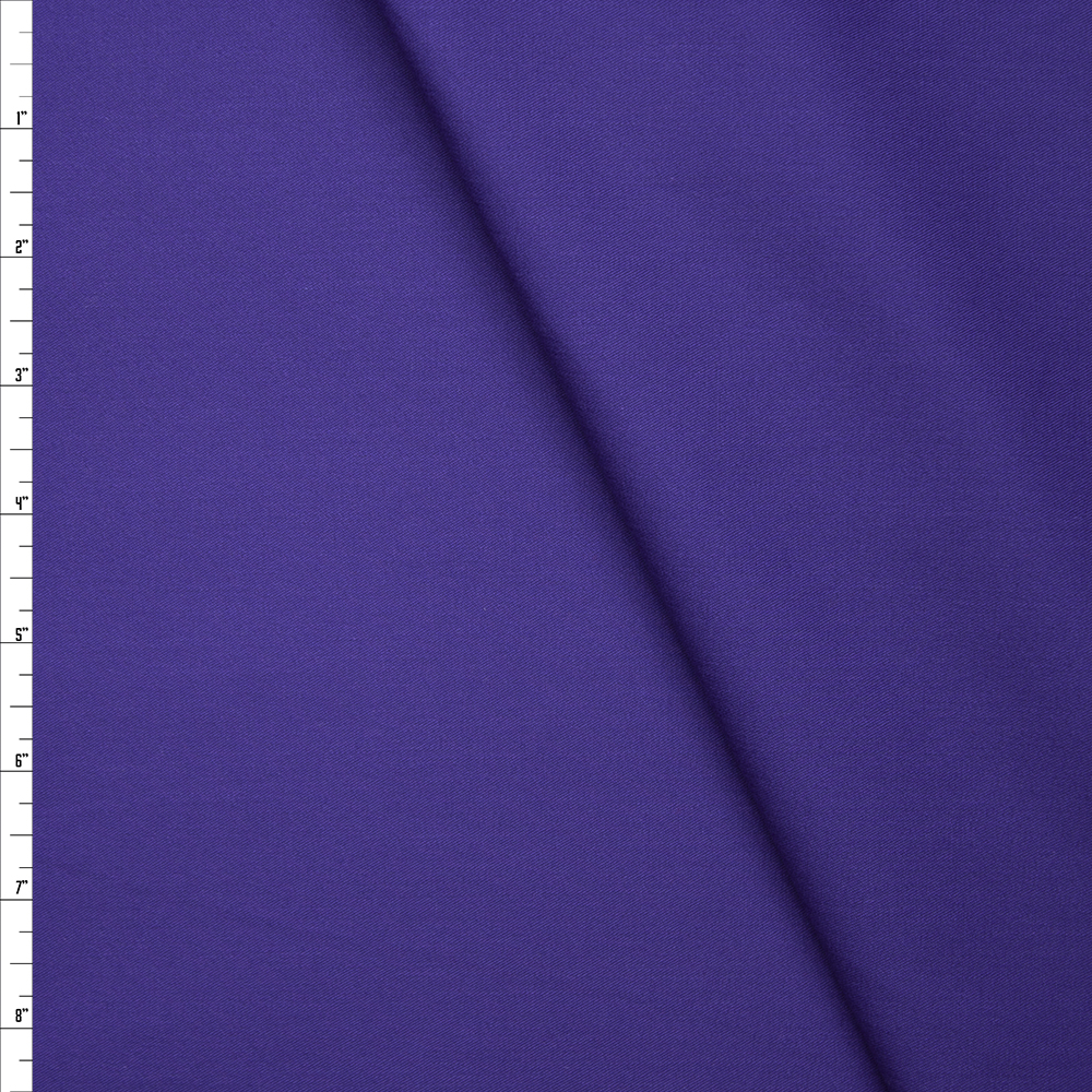 Purple Stretch Lightweight Poly/Cotton Twill Fabric By The Yard