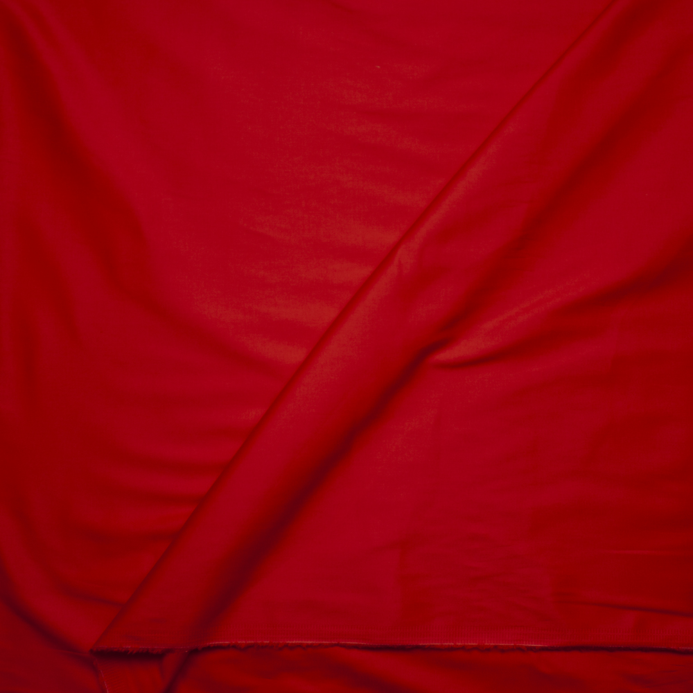 Red Stretch Midweight Cotton Sateen Fabric By The Yard - Wide shot