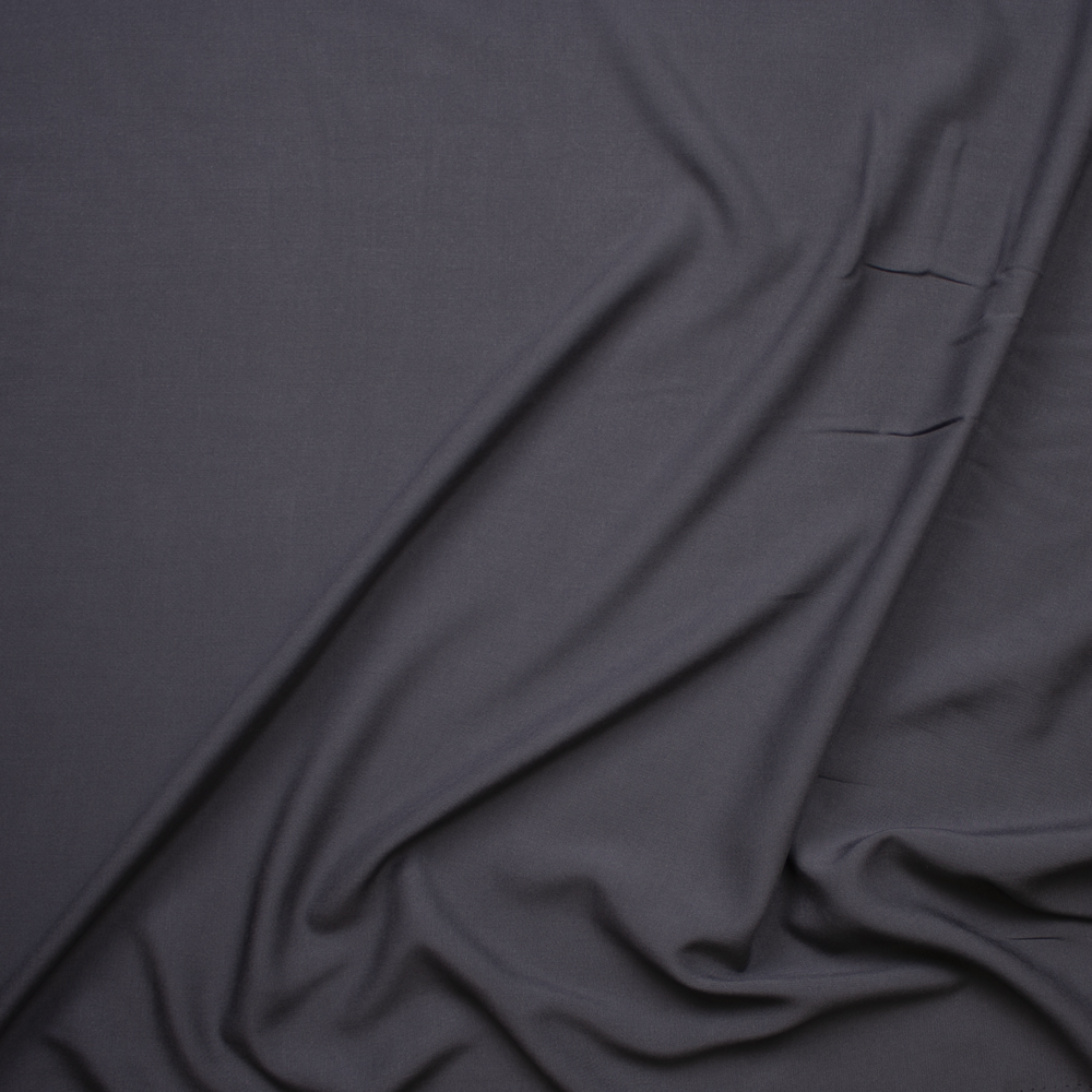 Charcoal Grey Rayon Challis Fabric By The Yard - Wide shot