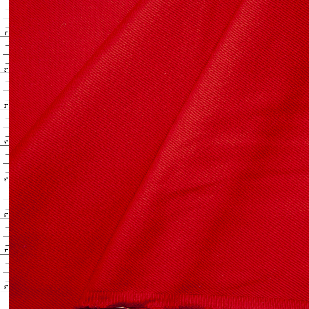 Red 10oz Cotton Bull Denim Fabric By The Yard